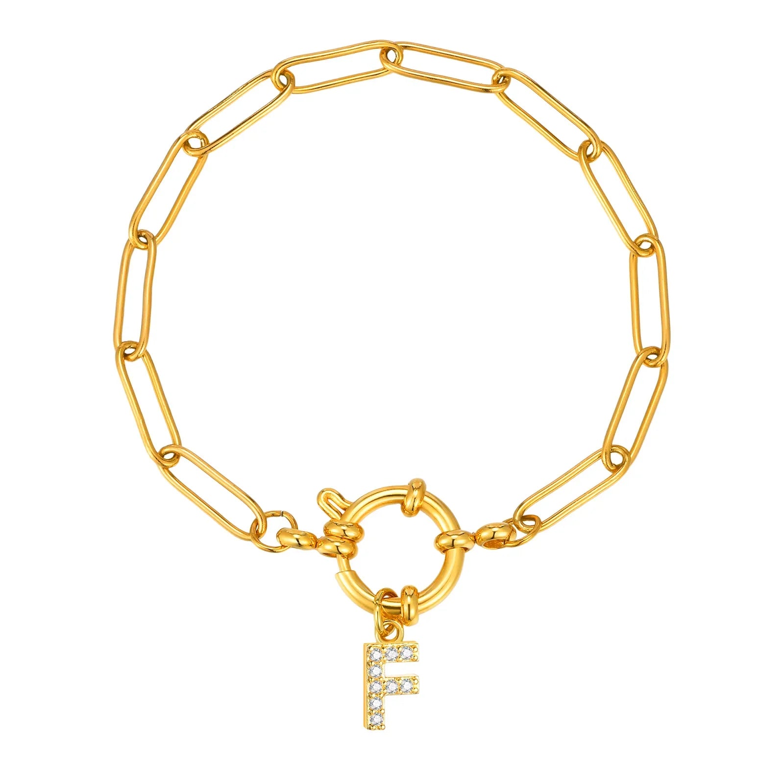 Personalisertes Armband mit Initiale f