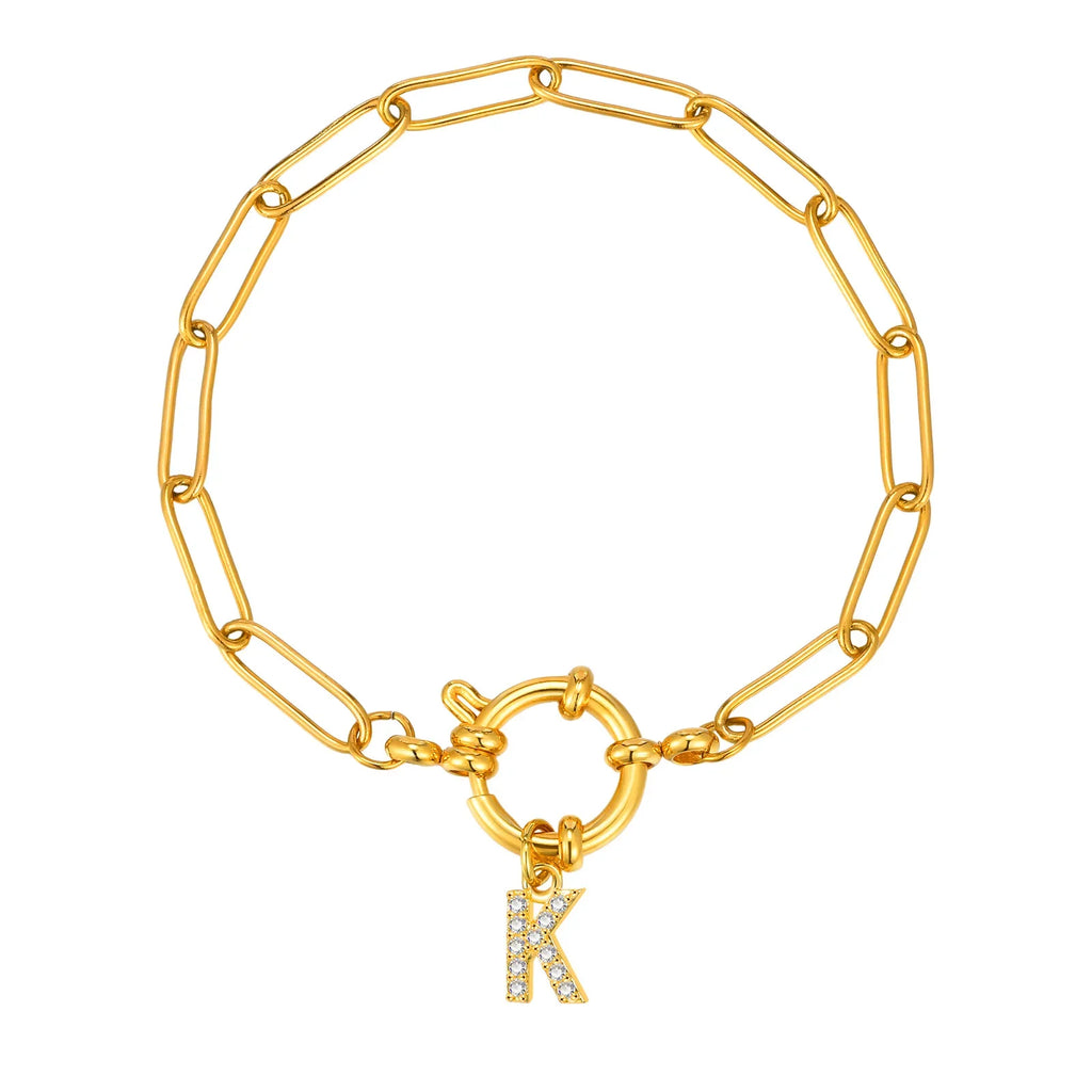 Personalisertes Armband mit Initiale k