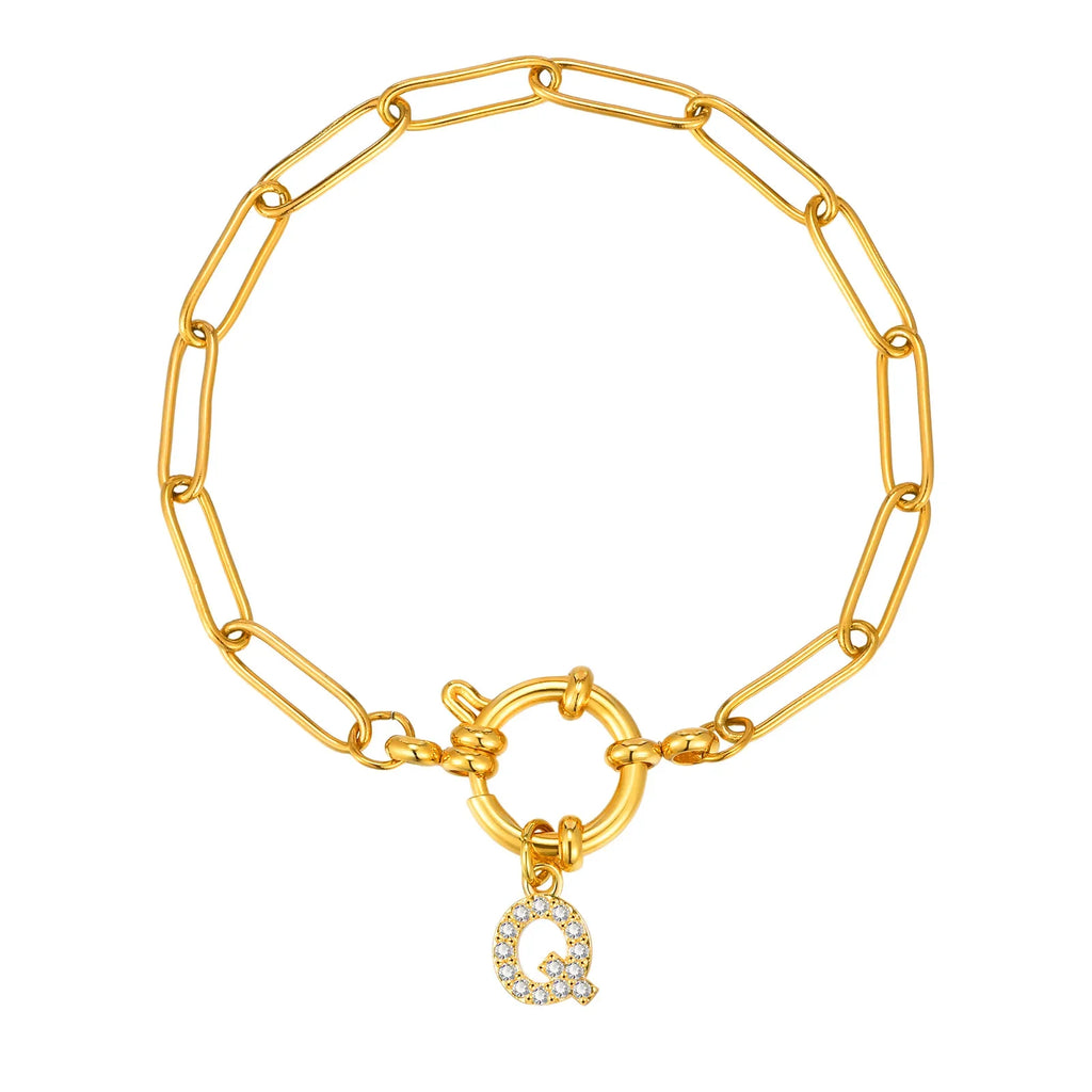 Personalisertes Armband mit Initiale q