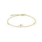 Karkötő strasszköves arany kezdőbetűvel f