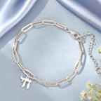 Bracciale con il simbolo della vita ebraica Chai in argento