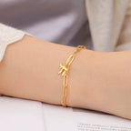 Bracciale con il simbolo della vita ebraica Chai in oro