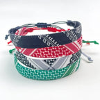 Armbånd med sorte geometriske mønstre Keffiye arabisk