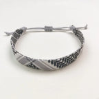 Armbånd med grå geometriske mønstre Keffiye arabisk