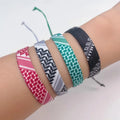 Armbånd med grønne geometriske mønstre Keffiye arabisk