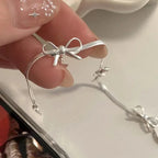 Bracelet with bow tie for women silver