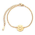 Bracelet avec Pendentif du Signe du Zodiaque Astrologique taureau