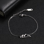 Bracelet avec Pendentif Montagne pour Femme argent