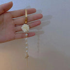 Bracelet avec Perles et Fleur de Rose blanc