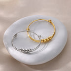 Bracelet avec Perles Rotatives Anti-Stress pour Homme ou Femme argent