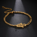 Bracelet avec main de Fatma doré ou argenté arabe or