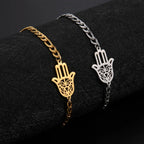 Bracelet avec main de Fatma doré ou argenté arabe or