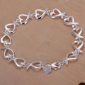 Bracelet avec symboles infini en forme de coeur