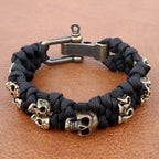 Bracelet avec Têtes de Morts noir