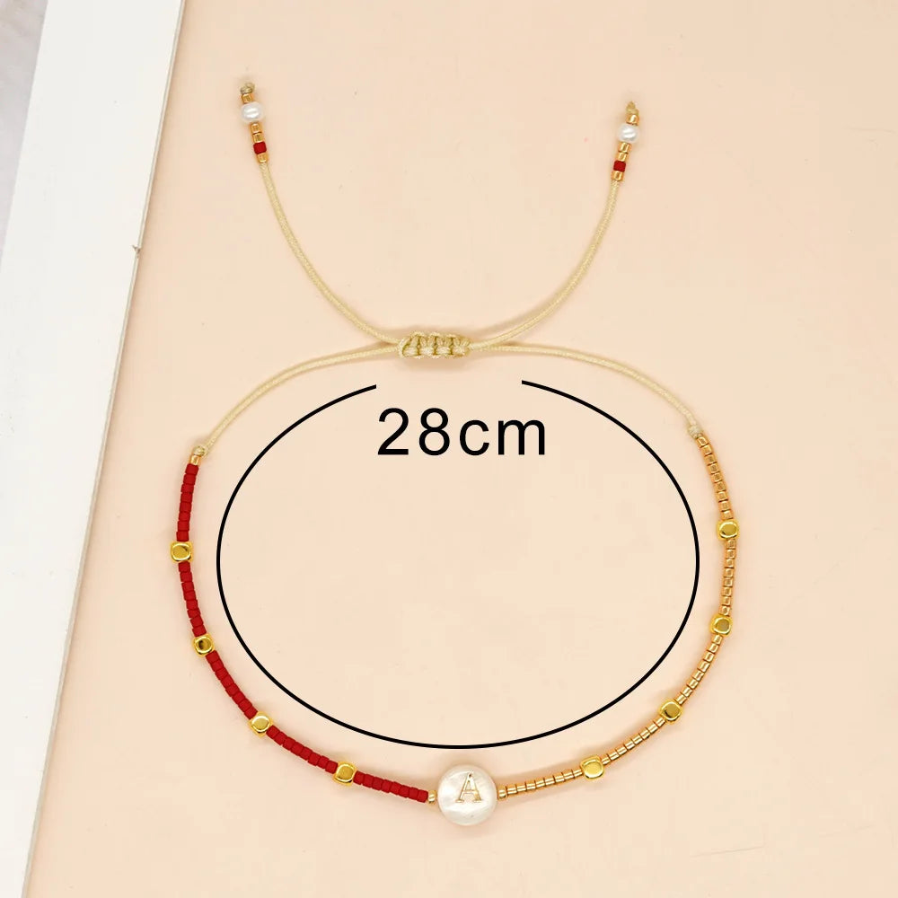 Zweifarbiges Initialen-Armband