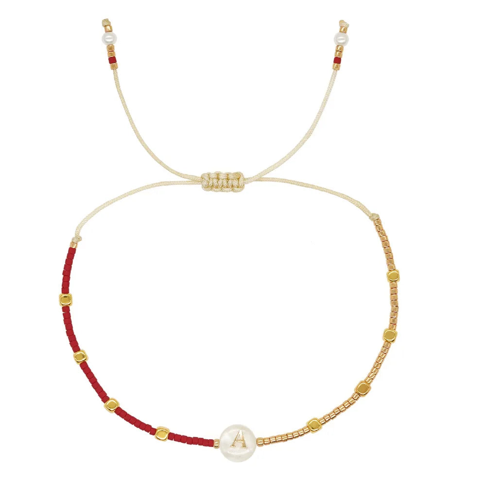 Zweifarbiges Initialen-Armband a