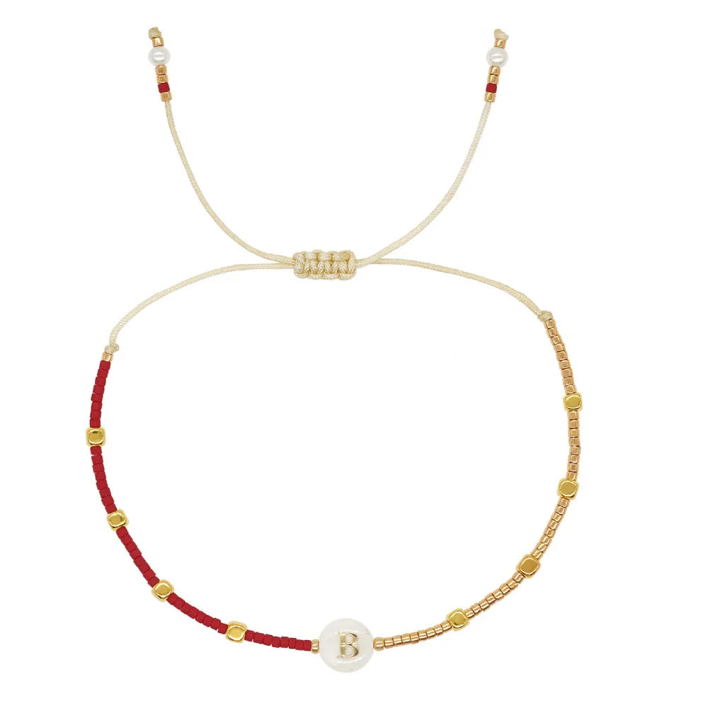 Zweifarbiges Initialen-Armband b