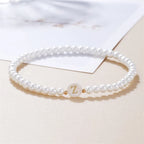 Weiße Initiale-Armband - Buchstabe 