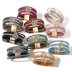 Boho multi-strand Tree of Life bracelet