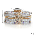 Boho multi-strand Tree of Life bracelet