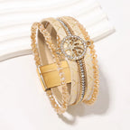 Boho multi-strand Tree of Life bracelet beige