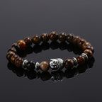 Bracelet Bouddha Tête Argent Porte Bonheur
