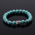 Bracelet Bouddha Tête Argent Porte Bonheur