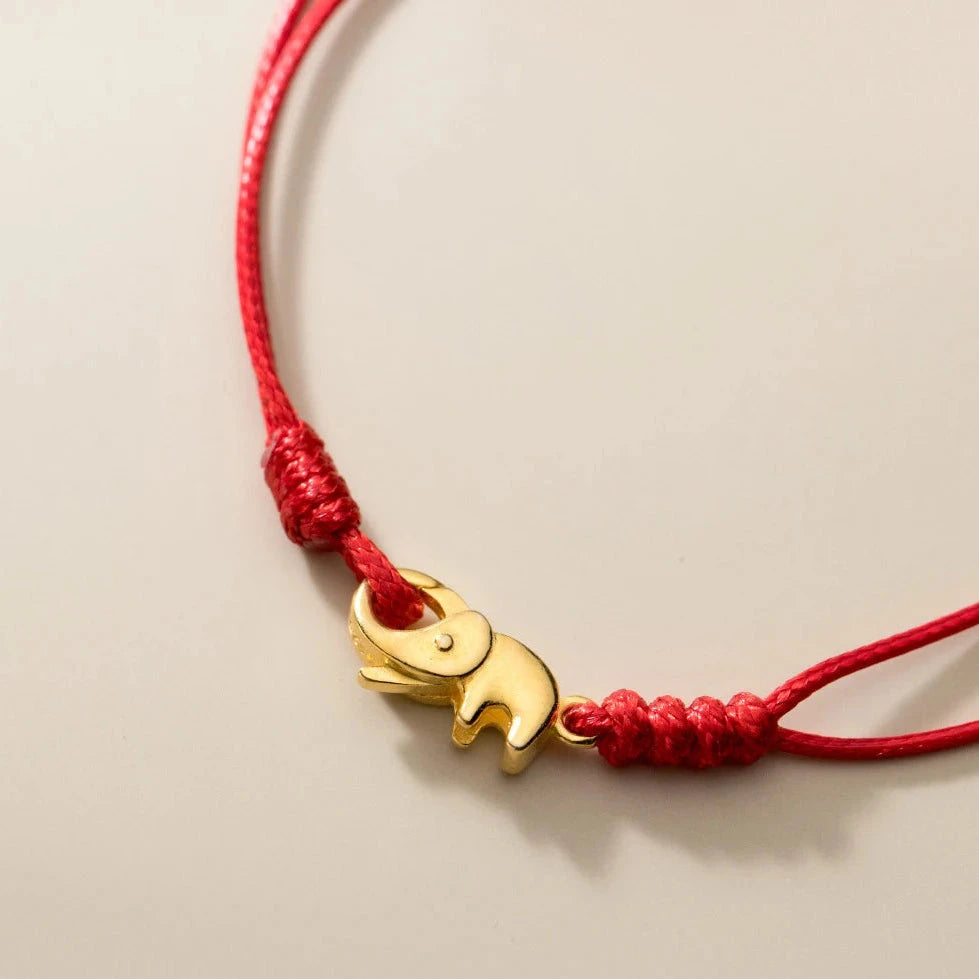 Bracelet Bouddhiste avec Eléphant rouge