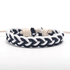 Handgefertigtes brasilianisches Armband Naturfarben weiß und schwarz