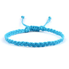 Handgefertigtes brasilianisches blaues Armband in Türkisblau