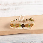 Handgefertigtes besticktes Boho-Brasilienarmband beige