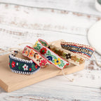 Handgefertigtes besticktes Boho-Brasilienarmband weiß