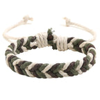 Bracelet Brésilien en Fil de Coton Effet Naturel vert