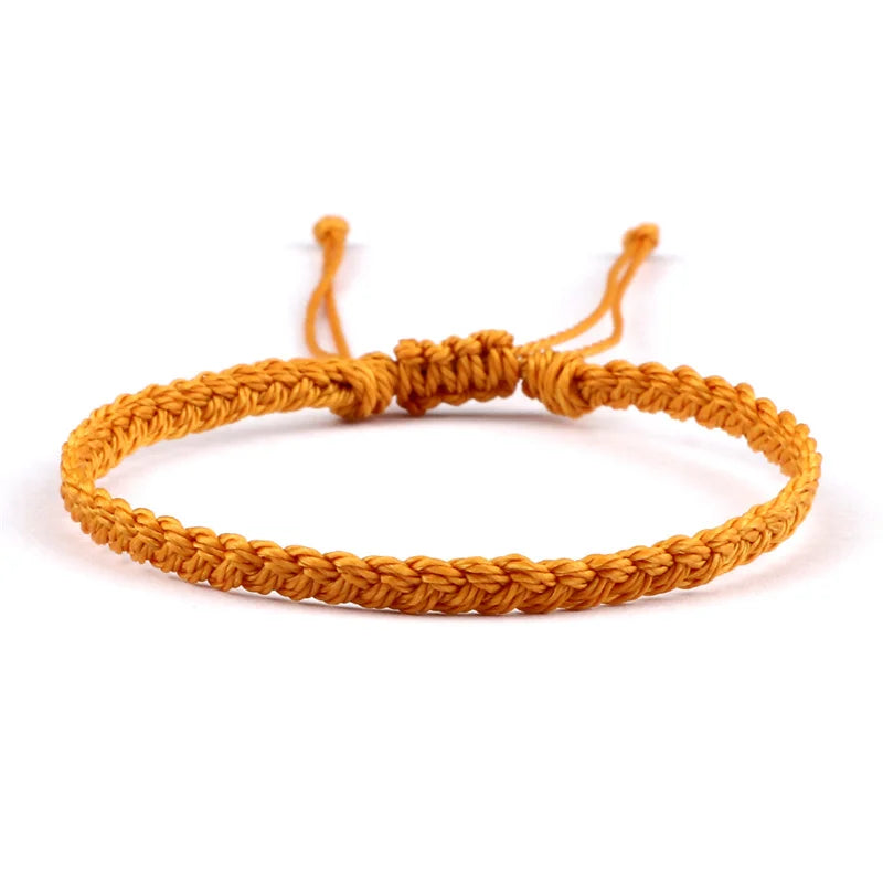 Dünnes und verstellbares brasilianisches Armband orange