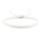 Dünnes und verstellbares brasilianisches Armband weiß