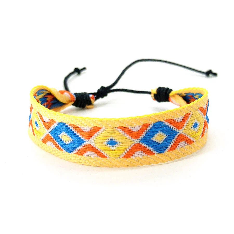 Gemischtes brasilianisches Armband im Urlaubsstil gelb