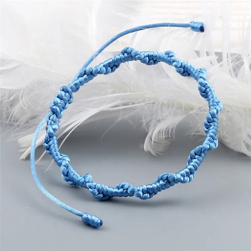 Handgeflochtenes brasilianisches Armband hellblau