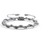 Handgeflochtenes brasilianisches Armband grau