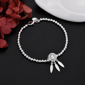 Bracelet Capteur de Rêve Femme Argent 