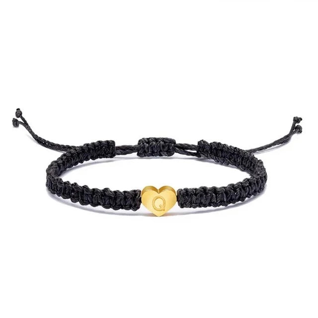 Initiale Hjerte Armbånd Gull 