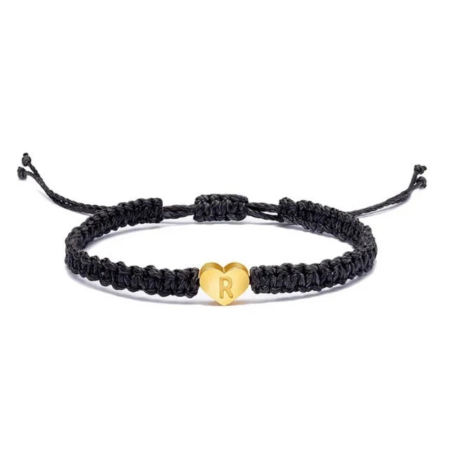 Initiale Hjerte Armbånd Gull 