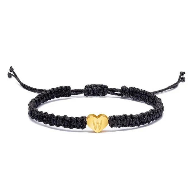 Initiale Hjerte Armbånd Gull 