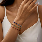 Bracelet coeurs émaillés