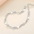 Bracelet coeurs étincellants
