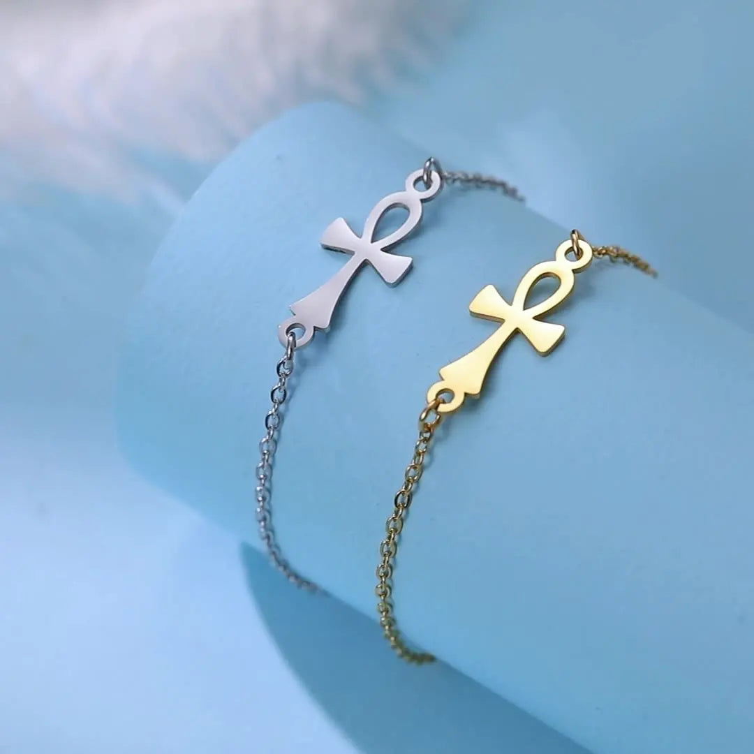 Bracelet Croix d'Ankh Egypte argent 1