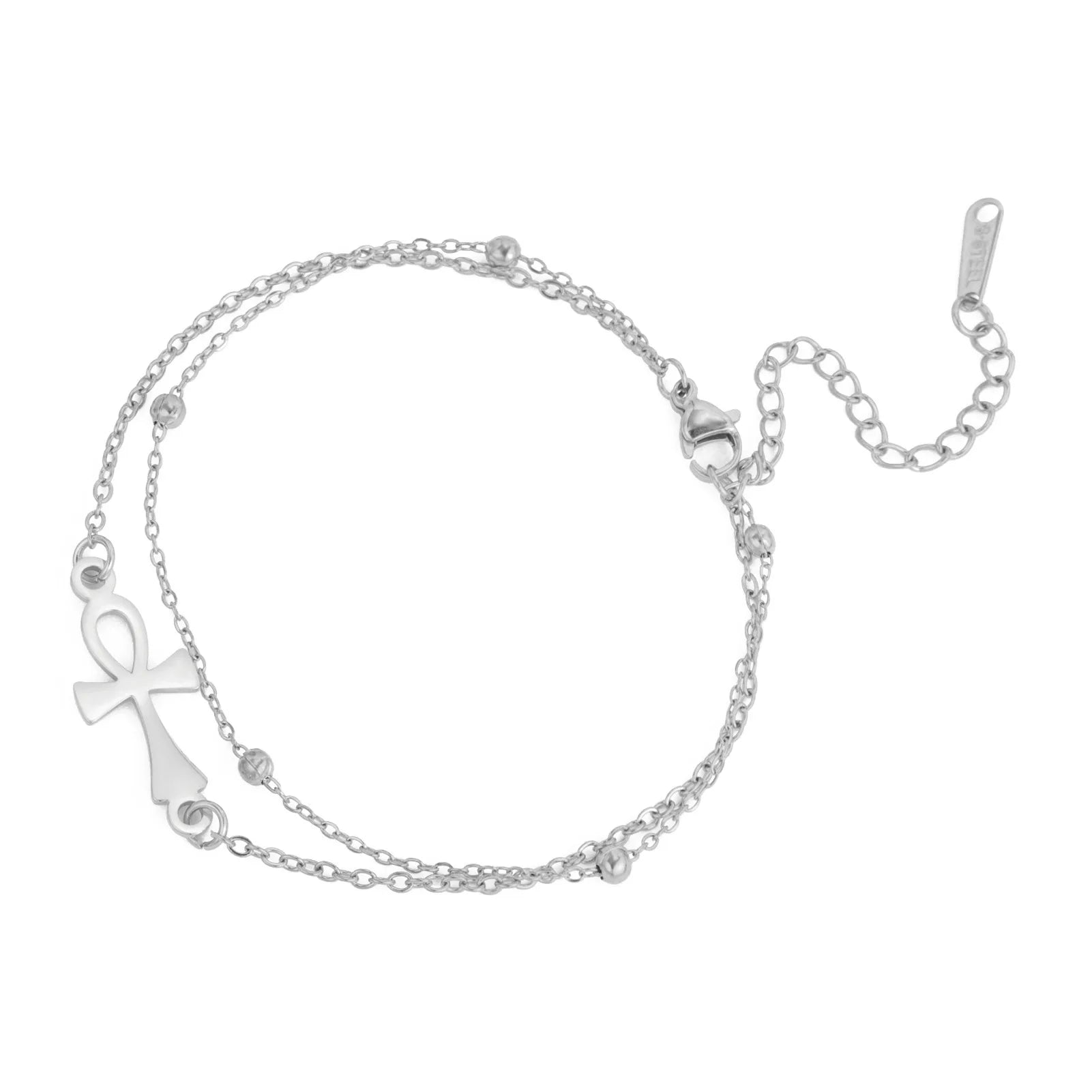 Bracelet Croix d'Ankh Egypte argent 2