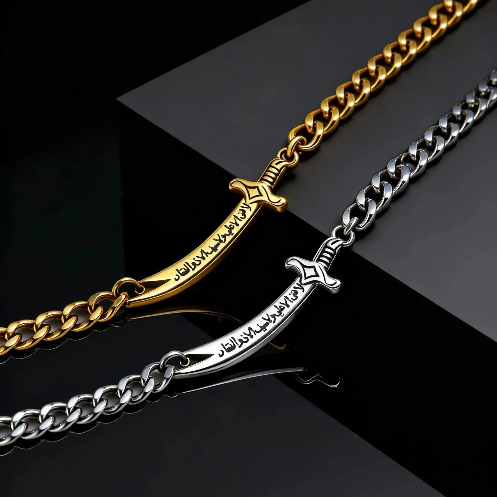 Bracciale cubano da uomo con spada Ali Zulfiqar araba
