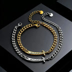Bracciale cubano da uomo con spada Ali Zulfiqar araba argento