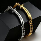 Bracciale cubano da uomo con spada Ali Zulfiqar araba oro