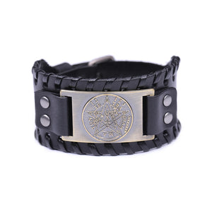 Bracelet Cuir Pentacle Sorcellerie Gourmette Wiccan 6